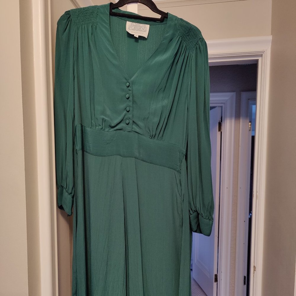 Green rayon dress